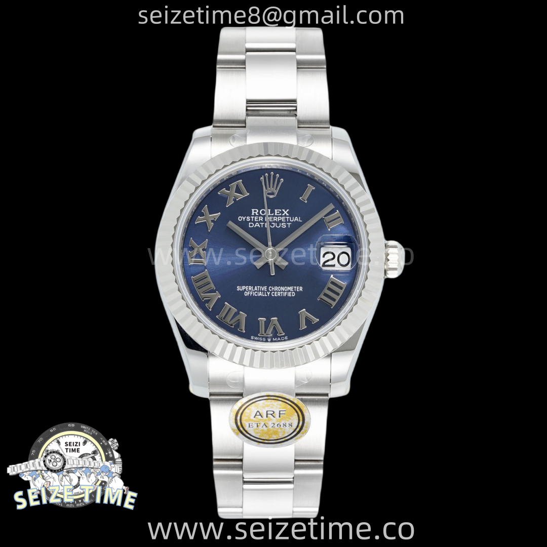 DateJust 31 SS ARF 1:1 Best Edition Blue Roman Dial on Oyster Bracelet ETA2688