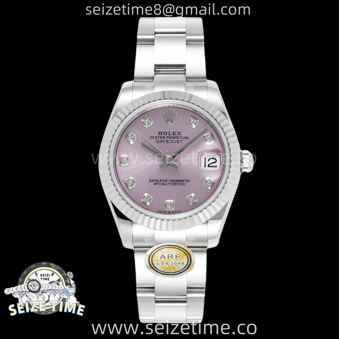 DateJust 31 SS ARF 1:1 Best Edition Pink Diamonds Dial on Oyster Bracelet ETA2688