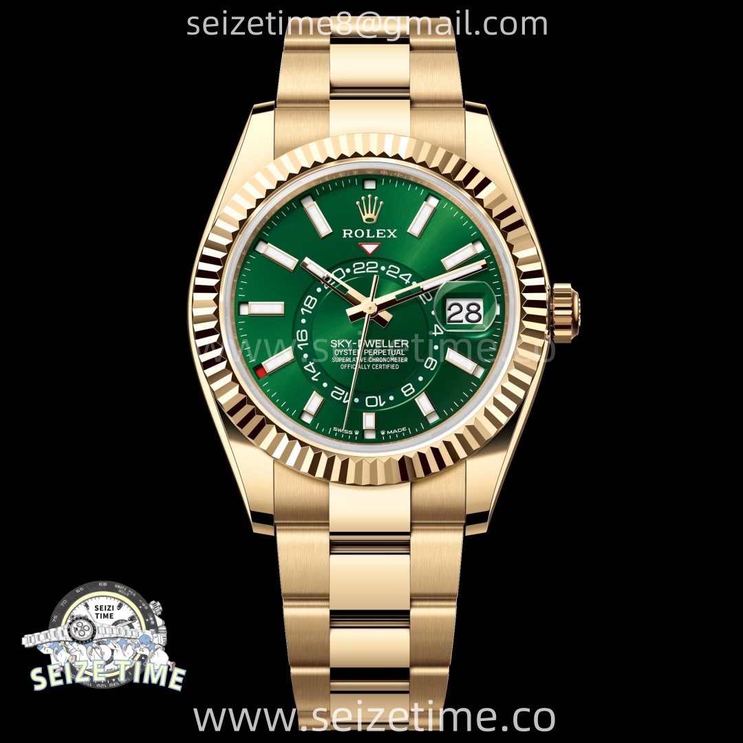 2025 Skydweller 336938 YG Noob 1:1 Best Edition Green Dial on YG Oyster Bracelet A9002 V2