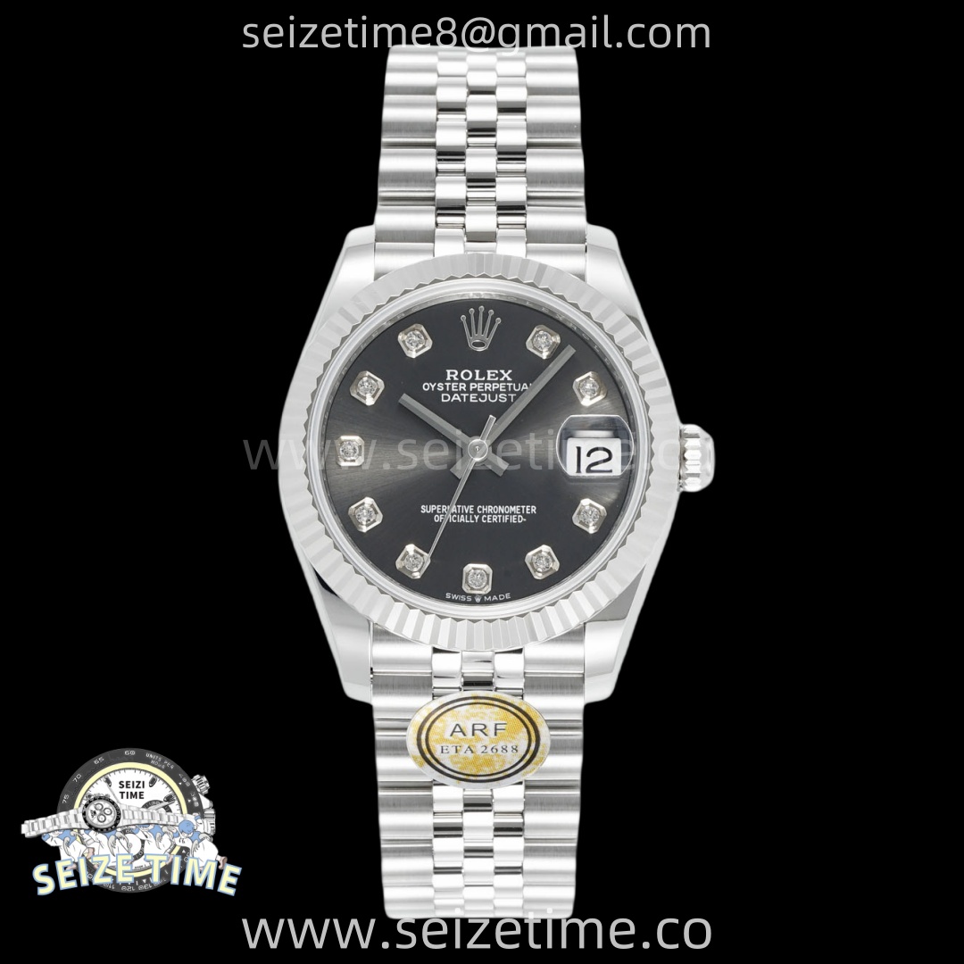 DateJust 31 SS ARF 1:1 Best Edition Gray Diamonds Dial on Jubilee Bracelet ETA2688
