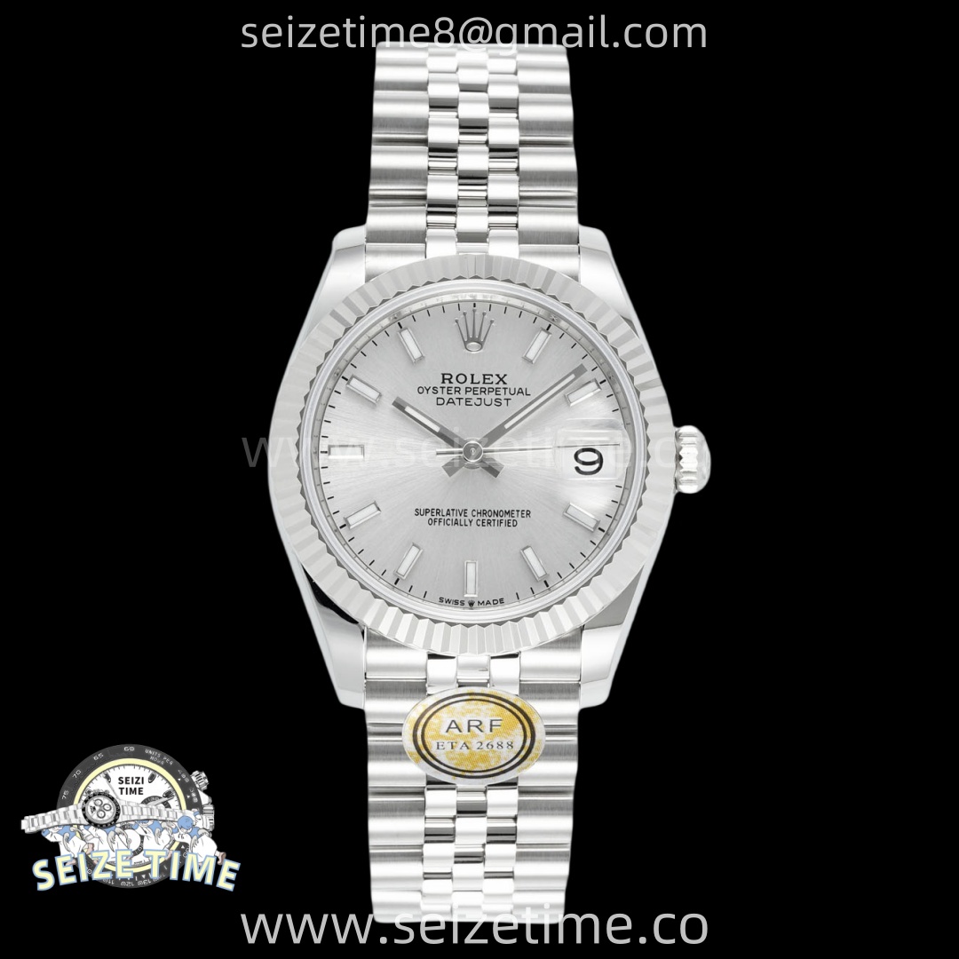 DateJust 31 SS ARF 1:1 Best Edition Silver Stick Dial on Jubilee Bracelet ETA2688