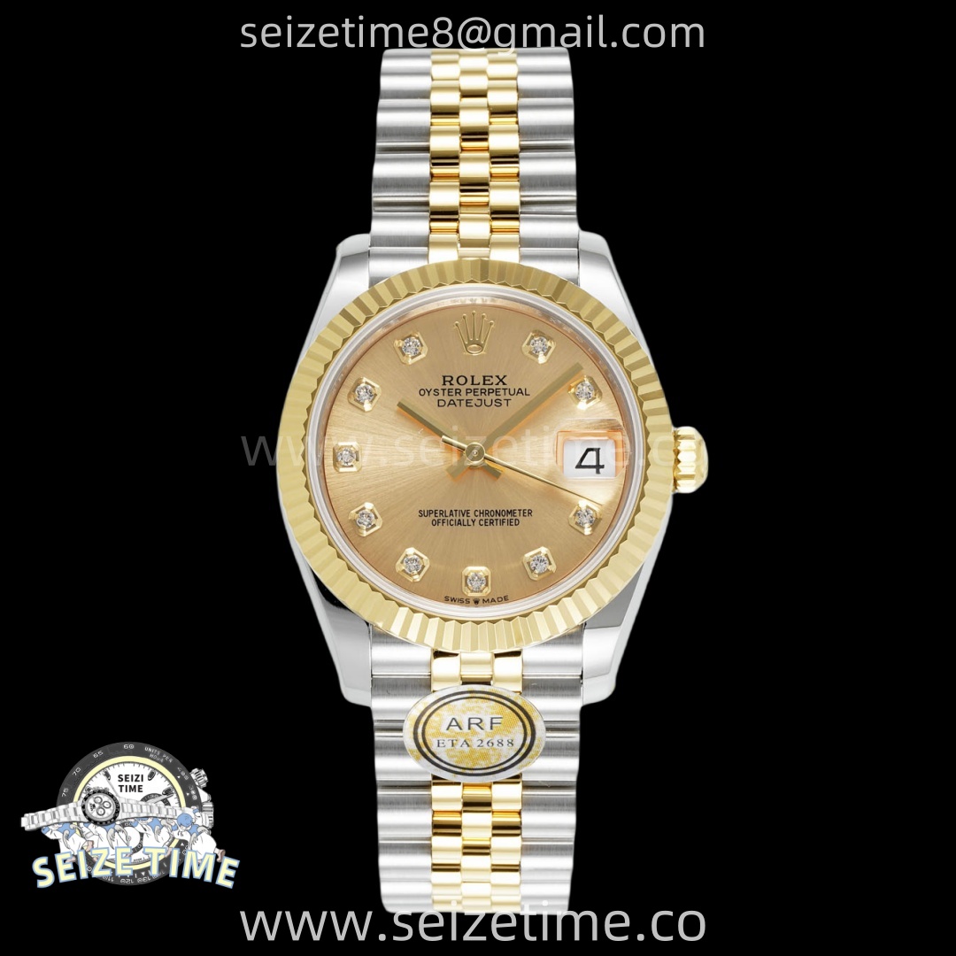 DateJust 31 SS/YG ARF 1:1 Best Edition YG Diamonds Dial on Jubilee Bracelet ETA2688