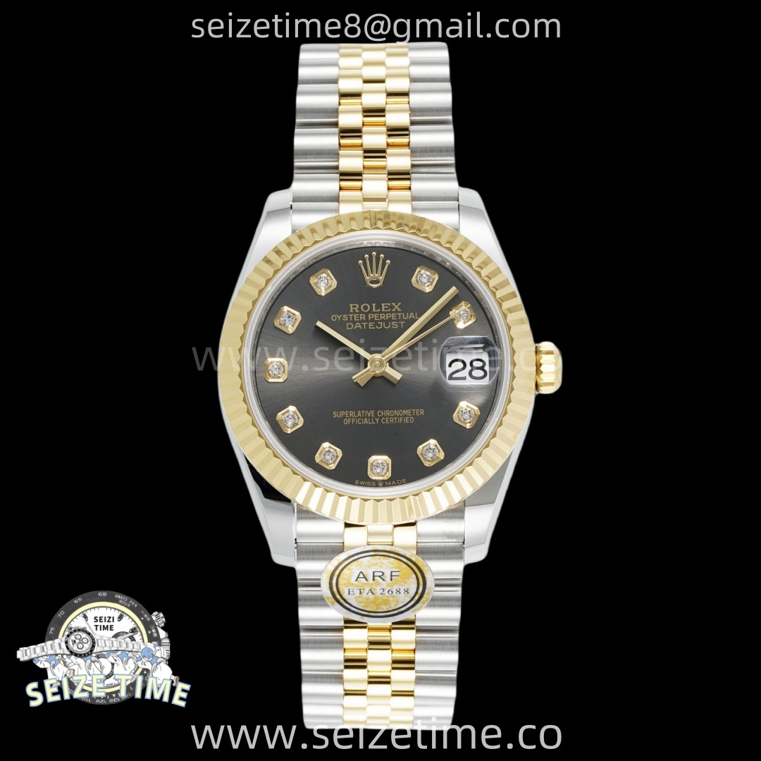 DateJust 31 SS/YG ARF 1:1 Best Edition Gray Diamonds Dial on Jubilee Bracelet ETA2688