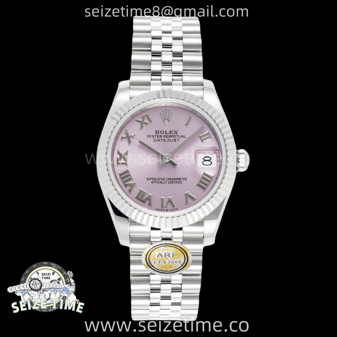 DateJust 31 SS ARF 1:1 Best Edition Pink Roman Dial on Jubilee Bracelet ETA2688