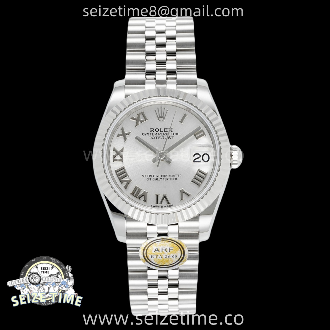 DateJust 31 SS ARF 1:1 Best Edition Silver Roman Dial on Jubilee Bracelet ETA2688